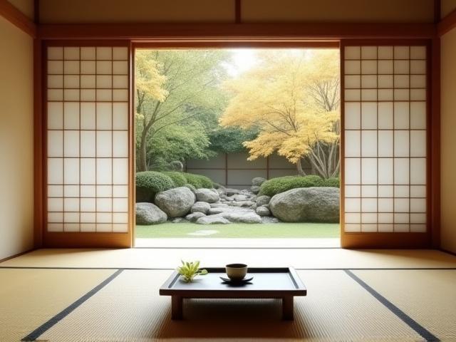 静かな温泉旅館の客室